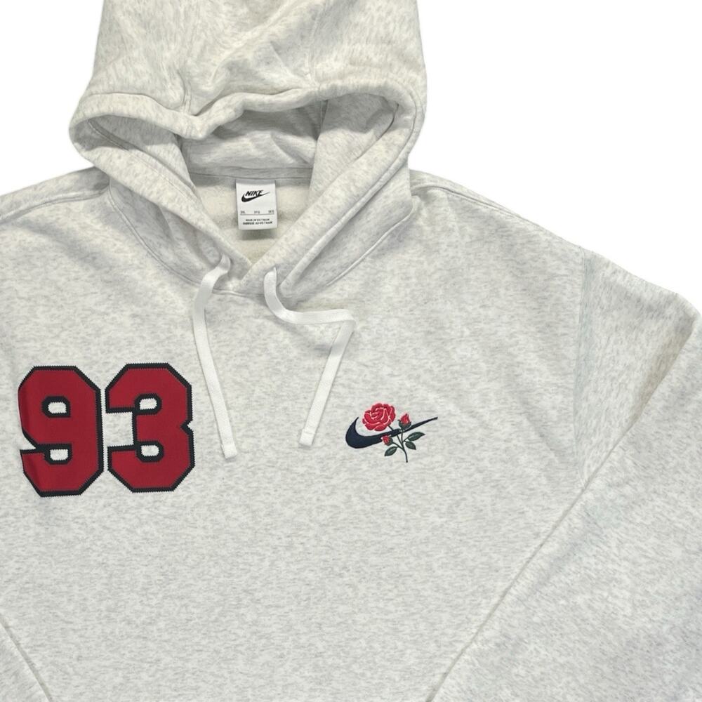 Nike Men’s 3XL Gray Hoodie Sweatshirt Graphic Rose Detail - Picture 2 of 15